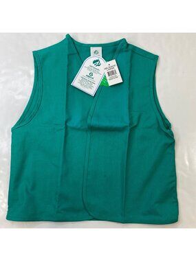 Galey & Lord Junior Girl Scout Vest Large Green 60% Cotton 40% Polyester